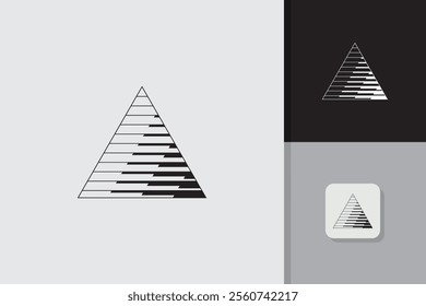  triangular architecture logo design vector