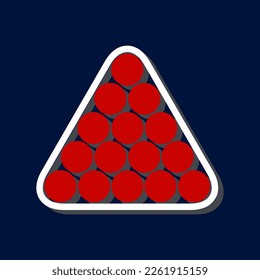 Triangular arrangement vector design of billiard balls