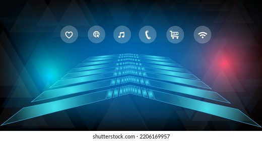 Triangular Arrow abstract with modern future website background or cover page vector for technology and finance concept and education future company