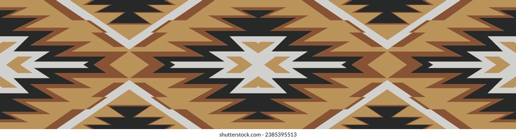 Triangular Aztec pattern for a horizontal border.