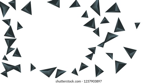 Triangular background. Abstract composition of 3d triangles. Creative geometric background.  3D vector illustration . Blask  three-dimensional triangle in space.