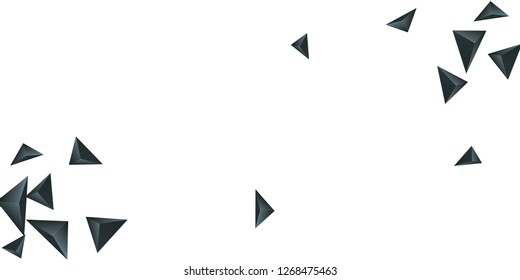 Triangular background. Abstract composition of 3d triangles. Minimal geometric background.  3D vector illustration . Blask  three-dimensional triangle in space.