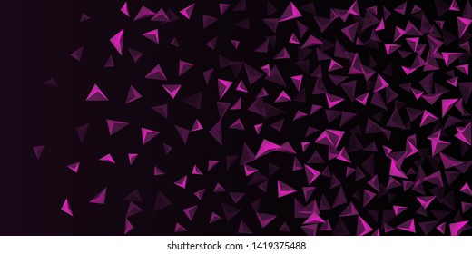 Triangular background. Abstract composition of 3d triangles. Creative geometric background.  3D vector illustration . Mangent  three-dimensional triangle in space.