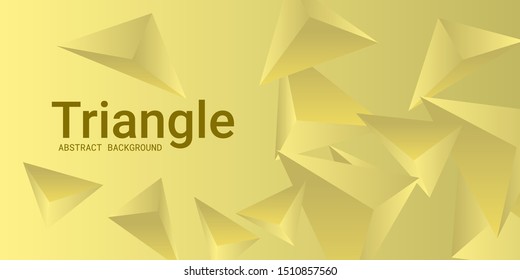 Triangular background. Abstract composition of 3d triangles. Futuristic geometric background.  3D vector illustration  