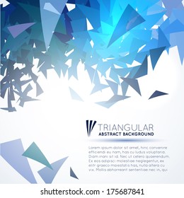 Triangular background, blue