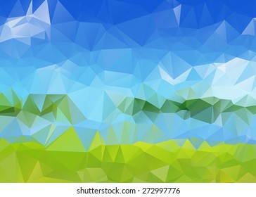 Triangular Background with Fresh Colors