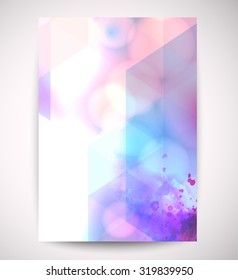 triangular background with light pink and blue  colors