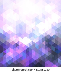 triangular background with saturated  pink and blue  colors
