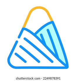 triangular bandage first aid color icon vector. triangular bandage first aid sign. isolated symbol illustration