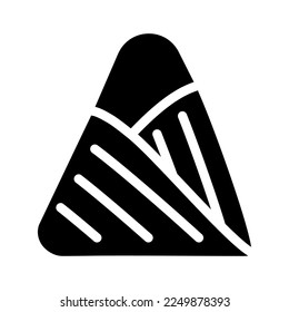 triangular bandage first aid glyph icon vector. triangular bandage first aid sign. isolated symbol illustration