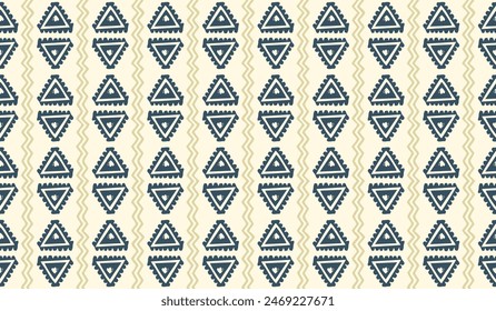 Triangular batik motif pattern vector illustration. Abstract triangle vector pattern.
