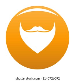 Triangular beard icon. Simple illustration of triangular beard vector icon for any design orange