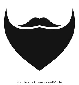 Triangular beard icon. Simple illustration of triangular beard vector icon for web