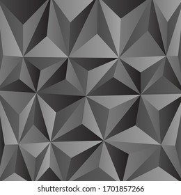triangular black gradient color background. polygonal shape. for backdrop