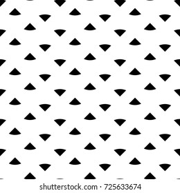 Triangular blocks wallpaper. Repeated geometrical figures background. Seamless surface pattern design with polygons. Mosaic motif. Digital paper with jagged triangles for web designing. Vector artwork