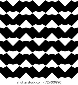Triangular blocks wallpaper. Repeated geometrical figures background. Seamless surface pattern design with chevrons. Mosaic polygons motif. Digital paper with jagged triangles. Web designing. Vector.