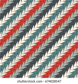 Triangular blocks wallpaper. Seamless surface pattern design with repeated geometric figures. Ear of wheat motif. Modern style digital paper, textile print, page fill. Vector art