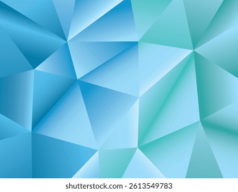 Triangular Blue Green 3D Triangular Blue Green 3D