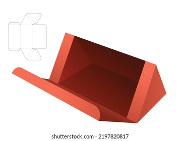 Dreiecksbox-Stanzvorlage und 3D-Muster