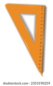 triangular brown ruler for measurements