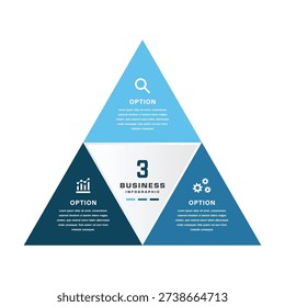 Triangular Business Infographic with Three Options