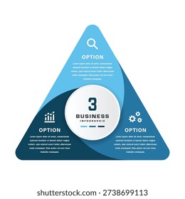 Triangular Business Infographic with Three Options