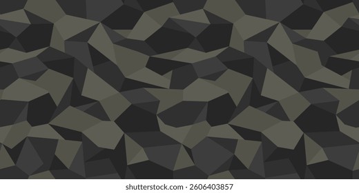 Triangular camouflage pattern. Dark military pattern for clothing design