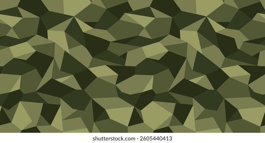 Triangular camouflage pattern. Green military pattern for clothing design	
