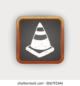 Triangular cone doodle drawing