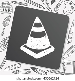 Triangular cone doodle drawing