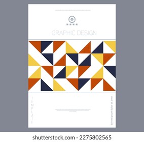 Triangular design. Layout for a cover, booklet, brochure or booklet. Corporate style template. An idea for interior decoration and creative design
