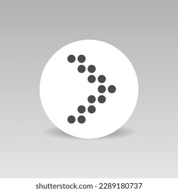 Triangular Dot arrow vector icon direction cursor. Round sign