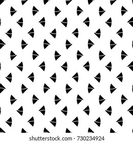 Triangular figures wallpaper. Repeated geometrical figures background. Seamless surface pattern design with polygons. Mosaic motif. Digital paper with jagged triangles for web designing. Vector art.