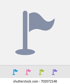 Triangular Flag - Granite Icons. A professional, pixel-perfect icon designed on a 32x32 pixel grid and redesigned on a 16x16 pixel grid for very small sizes.