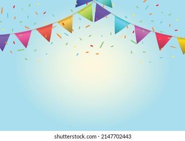 Triangular flags used in festivals