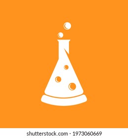 a triangular flask in the image of a slice of pizza or cheese