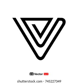triangular form letter v