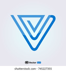 triangular form letter v