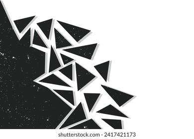 triangular fracture with rock motifs 
