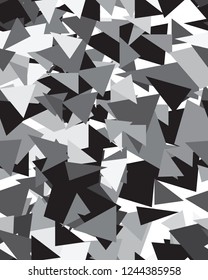 Triangular geometric abstract seamless pattern. Ornament texture or mosaic design backdrop tile template