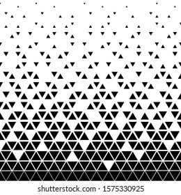 Triangular geometric pattern. Black white triangle background .