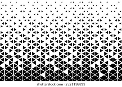 Triangular geometric pattern. Black white triangle background .