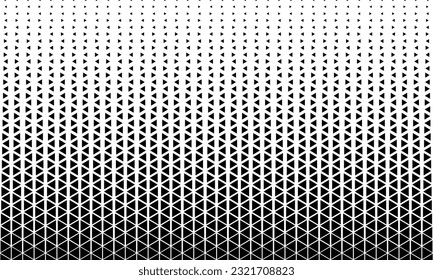 Triangular geometric pattern. Black white triangle background .