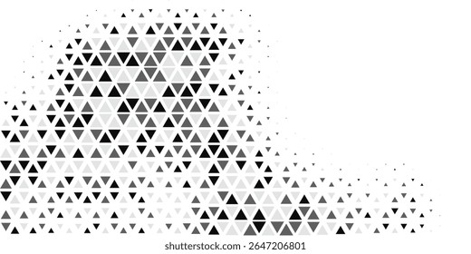 Padrão geométrico triangular. Fundo de triângulo branco preto. ilustração vetorial