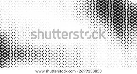 Triangular geometric pattern. Black white triangle background. vector illustration

