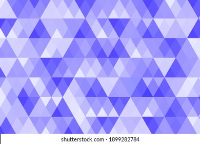 Triangular geometric pattern. Blue triangles vector design. Creative blue tone geometric triangle elements. Modern abstract trendy background, triangles seamless pattern