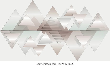 Triangular glass shape elegant background. 