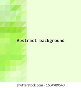 triangular  green background. polygonal style