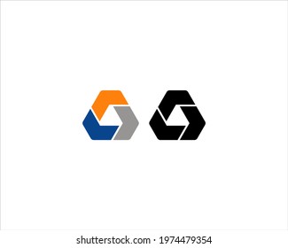 Triangular group and logistics logo vector Illustration