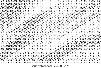 Triangular halftone background. Vector geometric technology abstract background. Halftone triangles retro pattern. Minimal 80s style dynamic tech geometric pattern. 